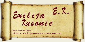 Emilija Kusonić vizit kartica